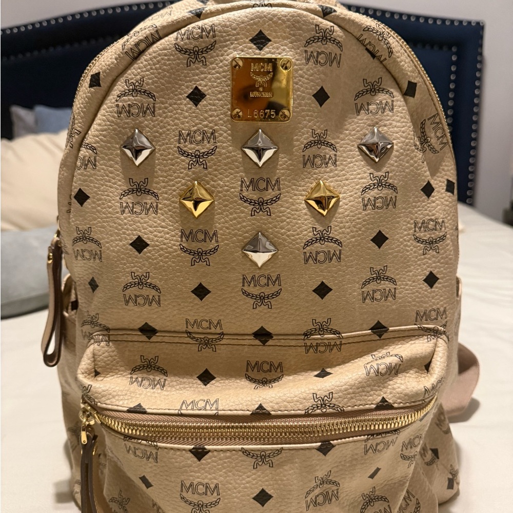 Mcm Studded Backpack - image 2
